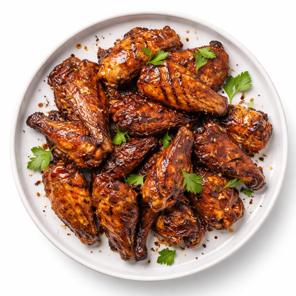 أجنحة دجاج شوي